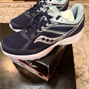 Saucony Women's Navy and White Sneakers